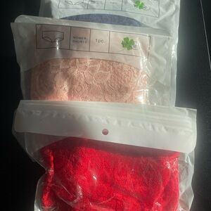 Lace Women's Shorts Set - Red, Pink, Blue